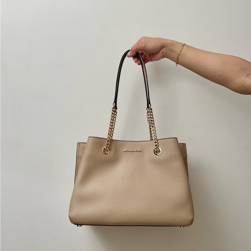 (New) Michael Kors Long Drop Satchel Leather